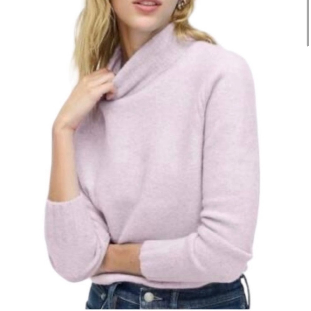 J.Crew point sur wool/alpaca blended mock neck sweater